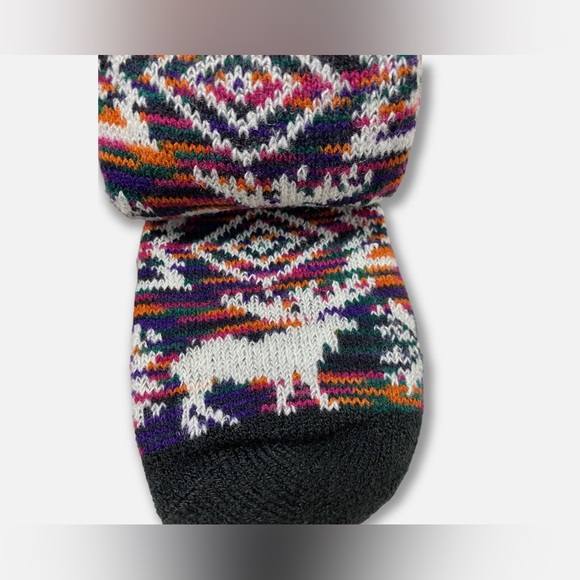 Woolrich Aloe-Infused Double Layer Home Socks Navy / Red Brand New - Picture 4 of 6